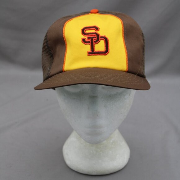 San Diego Padres Hat (VTG) - Taco Bell Trucker with Orange - Adult Snapback - Picture 1 of 8